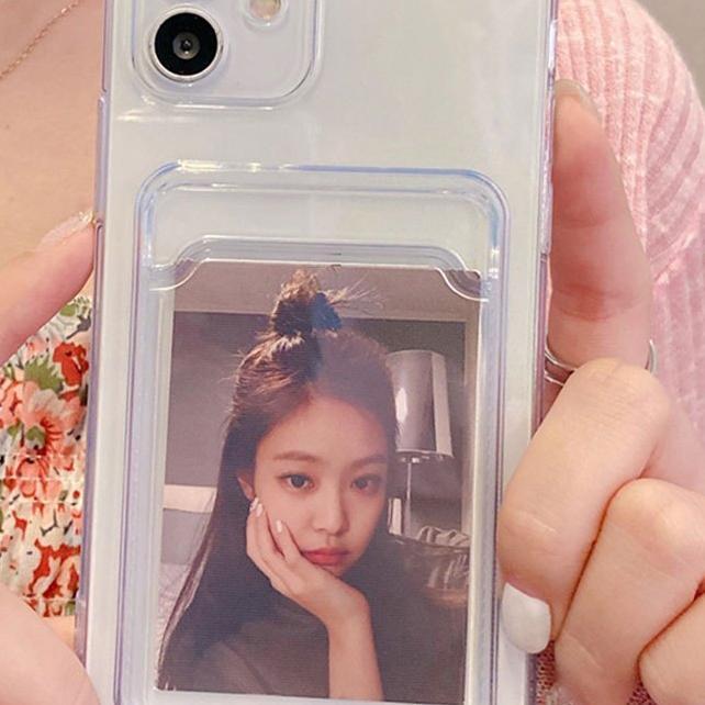 Crystalplay Silicone Case Iphone Case Iphone Case Card Holder Case Photocard Case Slot Card For Ipho