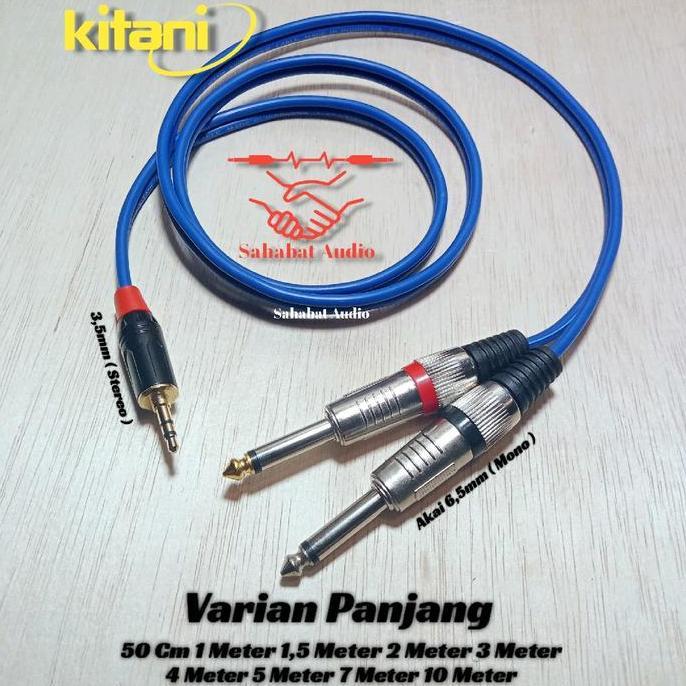kabel jack hp ke mixer kabel kitani aux Stereo 3,5 mm ke 2 akai mono 6,5mm