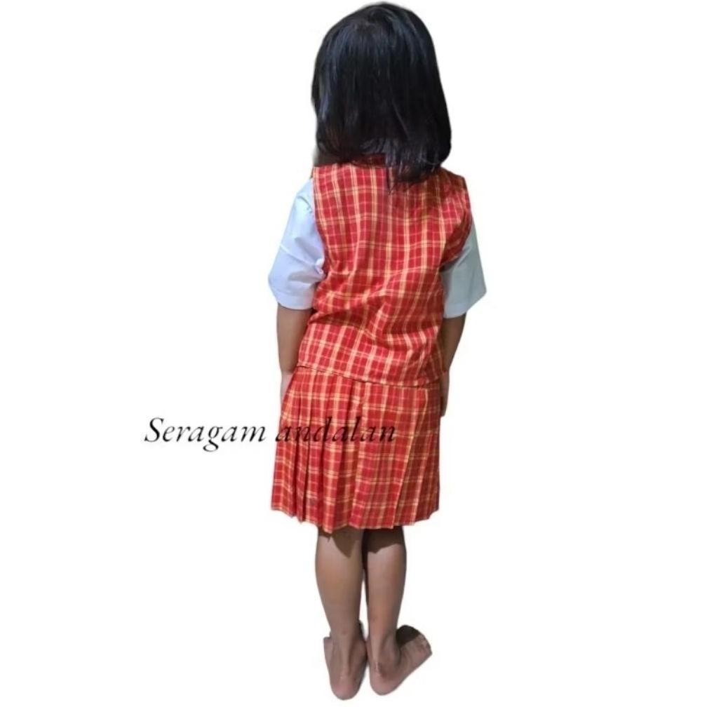 Diskon Seragam Sekolah Tk/Paud Kotak Merah