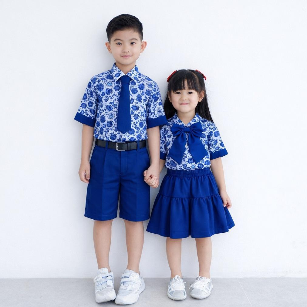 Diskon Seragam Sekolah Batik Tk Paud Anak Laki-Laki Perempuan Katun Adem Jahitan Rapi Baju Batik Pau