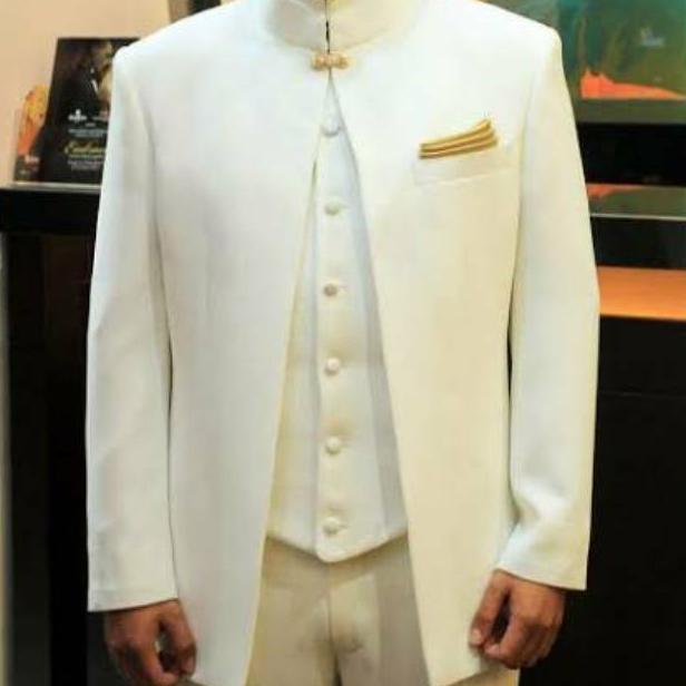 Best Seller Jas Akad Nikah Putih Simple Elegan Bukan Beskap Set Celana
