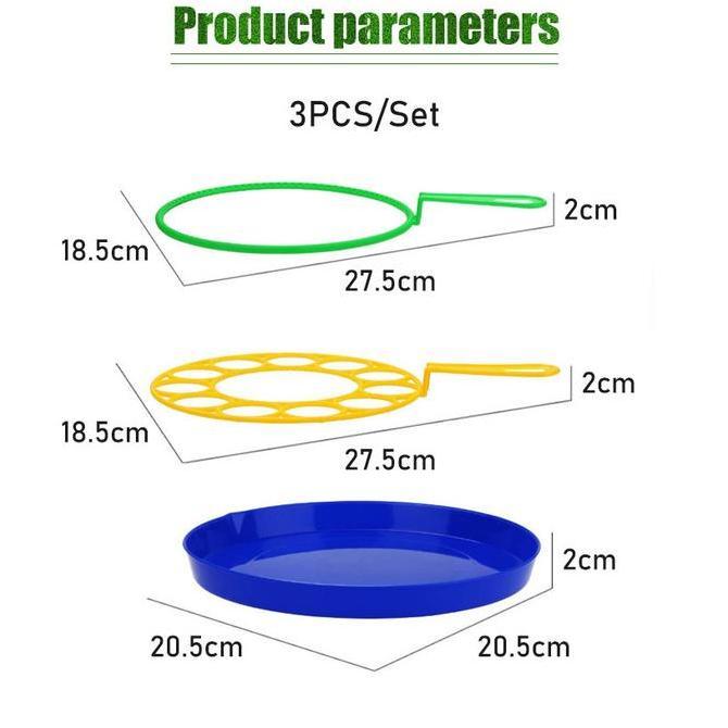 3PCS/Set Stik Tangkai Balon Bubble Sabun Besar Karakter Kembang Lingkaran