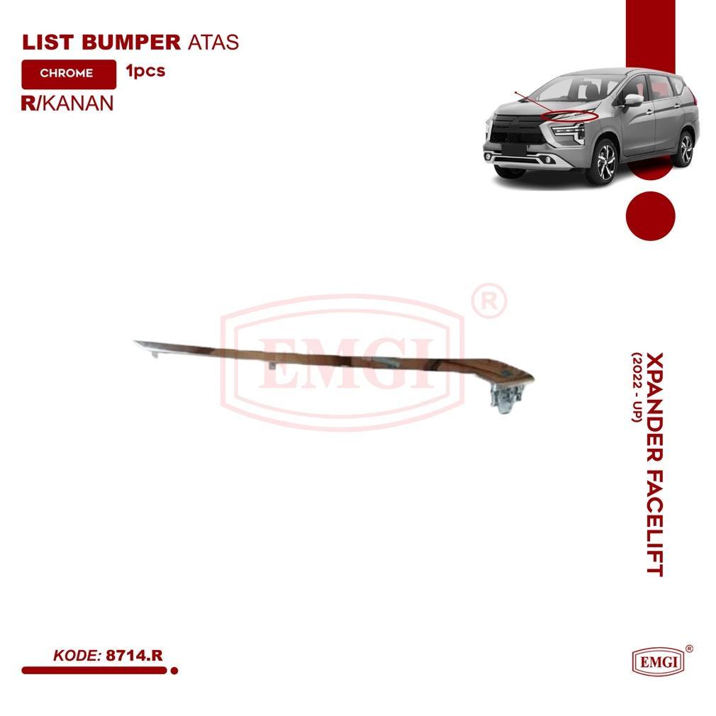 COD EMGI - List Lis Bumper Depan Atas Xpander Facelift GLS, Exceed, Ultimate 2022 2023 2024 2025 CHR