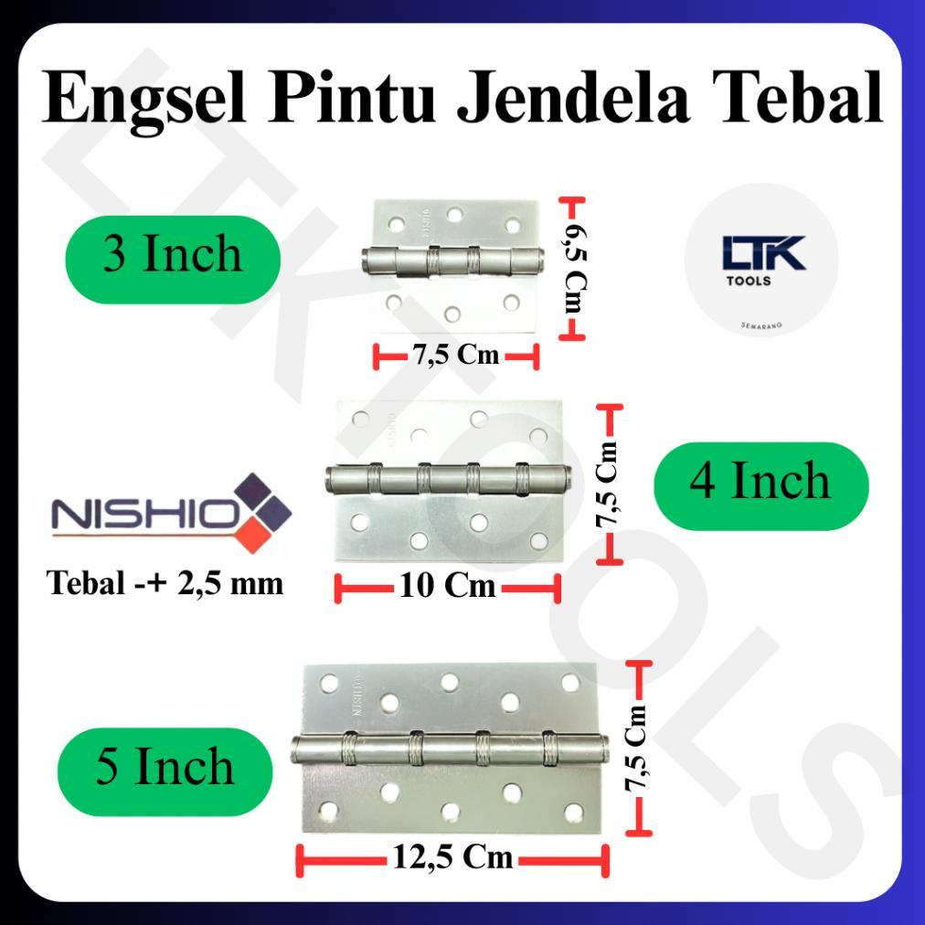 (Terbaru) Engsel Tebal Pintu Jendela/ Engsel Merek Nishio (Terlaris)