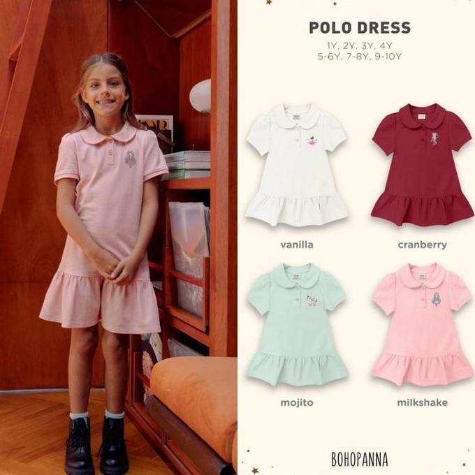 Bohopanna - Polo Dress Bohopanna - Baju Anak - Dress Anak Perempuan - Kaos Anak - Pakaian Anak - Pol