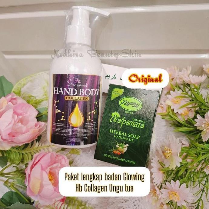 Paket Hb Collagen Ungu Handbody Skin Collagen Lotion Pencerah Kulit Bpom 250 ml