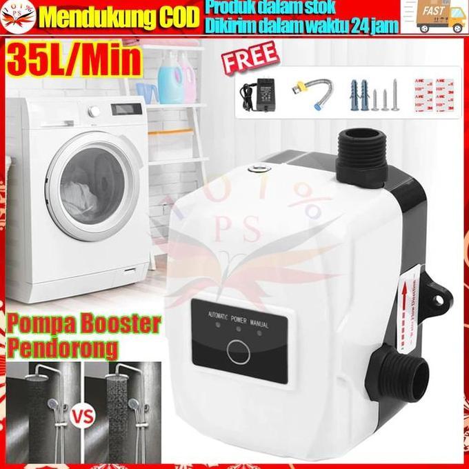 Pompa Booster Pendorong Air Booster Pump Otomatis 150Watt 36L/Min Mesin Pendorong Air Shower Water H
