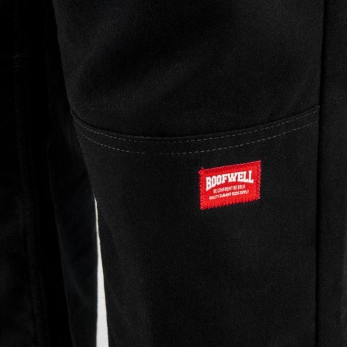 Roofwell - Xabi Black | Double Knee | Celana Chino Panjang | Double Knee Pants | Celana Double Knee 