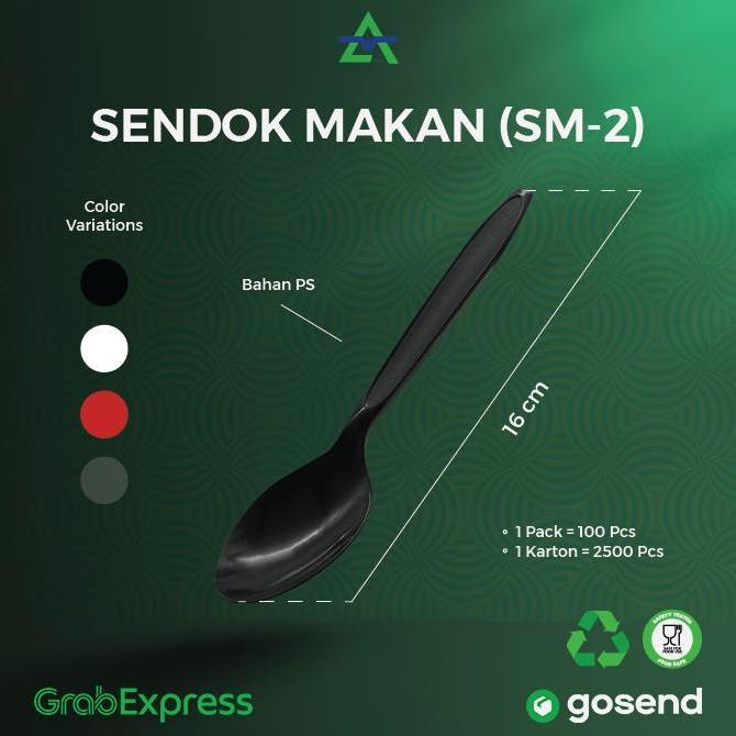 Sendok Plastik / Ukuran 16 cm/ Sendok Makan/ (SM-2) Isi- 2500pcs (Dus) KS