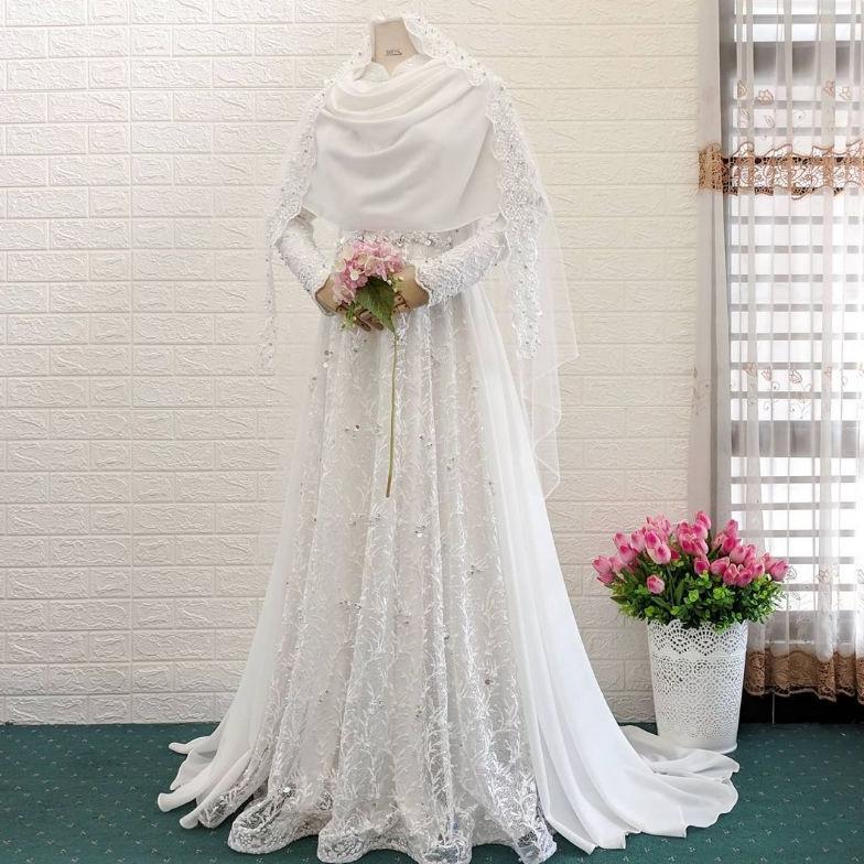 Diskon Gaun Pengantin / Gaun Akad / Gaun Muslimah / Gaun Pernikahan / Gaun Jumbo / Gaun Kecil