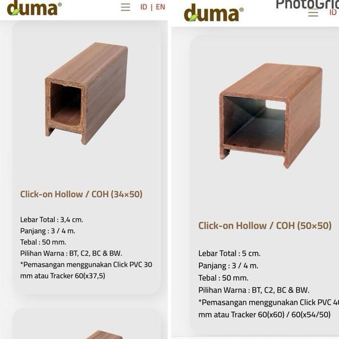 Kisi Kisi Duma Wpc Click On Hollow Outdoor Coh Hollow Ready Stock Klik On Hollow Pagar Plafon Batang