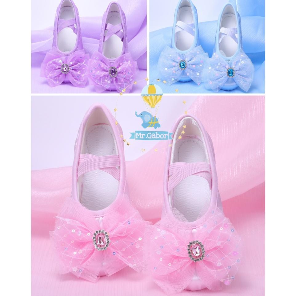 Mr.Gabor Sepatu Tari Balet Kristal Manik Premium 23 - 29 Ballerina Shoes