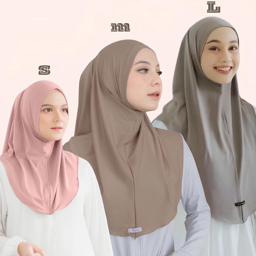 PREMIUM Quena  jilbab Instan Non Pet hijab Jersey Malay hijab instan jilbab sport non pet