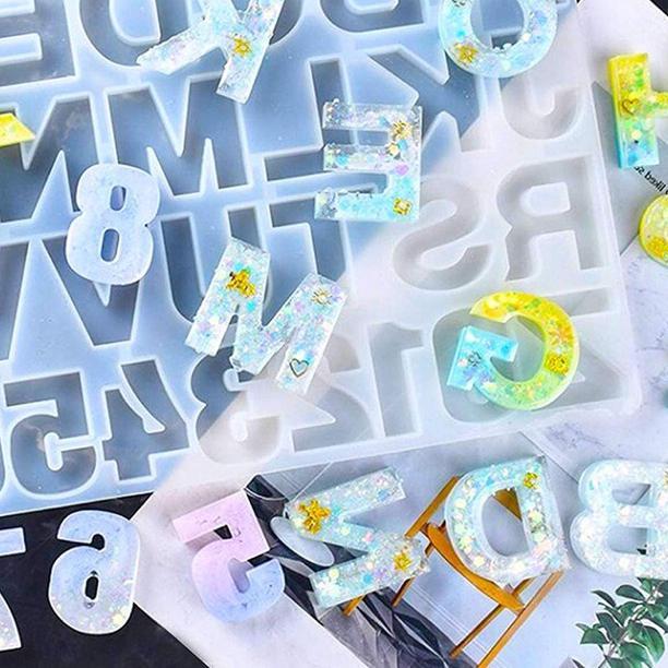 Cetakan Huruf A-Z & Angka Alfabet Alphabeth Cetakan Resin Cetakan Silikon Mold Resin Besar