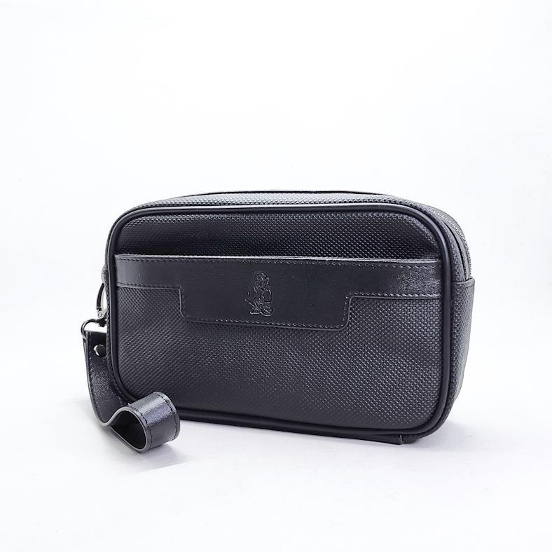 MURAH TAS CLUTCH HUSH PUPPIES 518 MINI HITAM PREMIUM | HAND BAG PRIA WATERPROOF ELEGAN UNTUK HARIAN