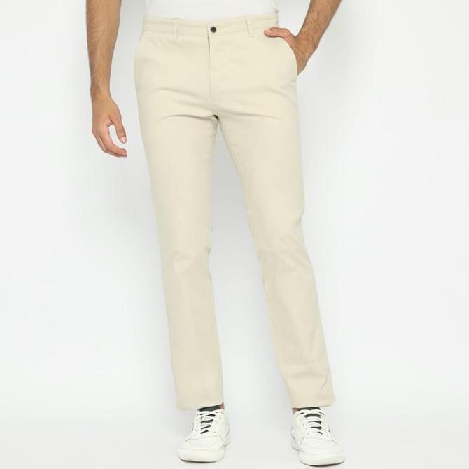 Ricardo D'Britano Celana Chinos Panjang Pria Casual Pants - Cream