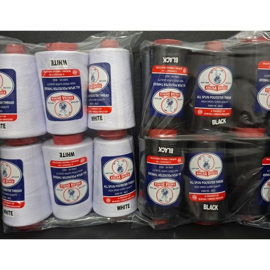Benang Jahit Angsa Dunia 40/2 5000 Yard Harga 1 Lusin (12 Biji)