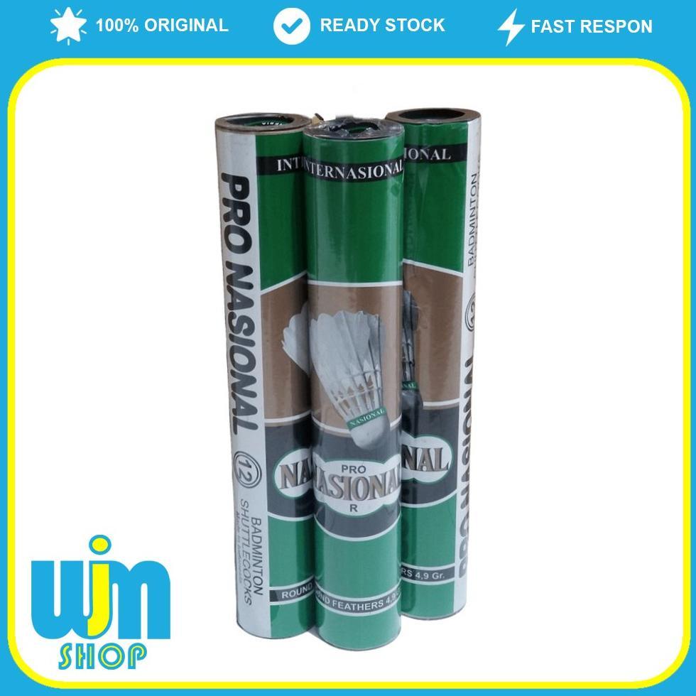 TERMURAH Shuttlecock Badminton Kok Bola Bulutangkis Nasional Pro Hijau 1 Slop