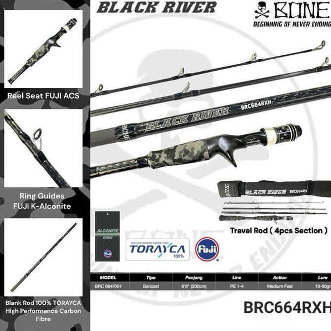 Rod Baitcasting Bone Black River