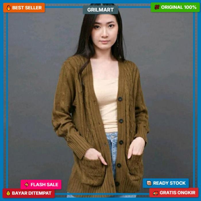 Cable Saku Short Cardigan Rajut Wanitatype 3 Get/Rajut Tebal Premium/Flash Sale Siap Kirim