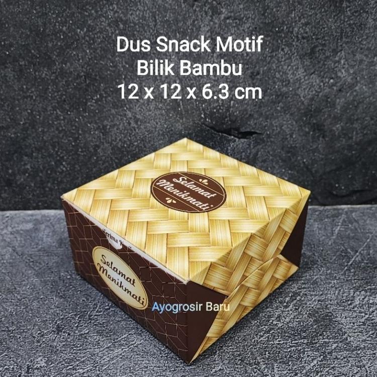 Dus Snack 12X12 Bilik Bambu Isi 100 Pcs Gs Motif Box Kue