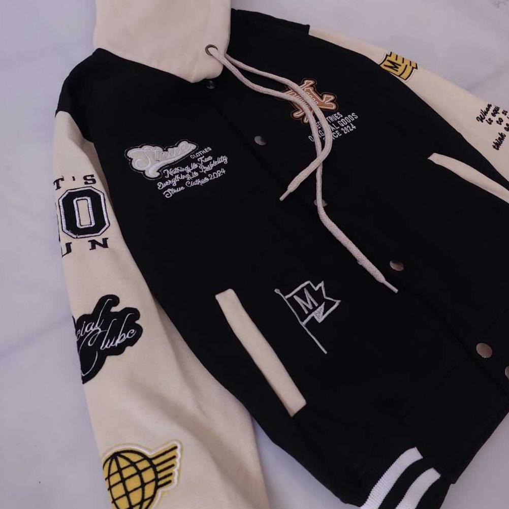 ORIGINAL Jaket Varsity Baseball Full Bordir - Jaket Bomber Varsity Vintage - Jaket Baseball Pria New