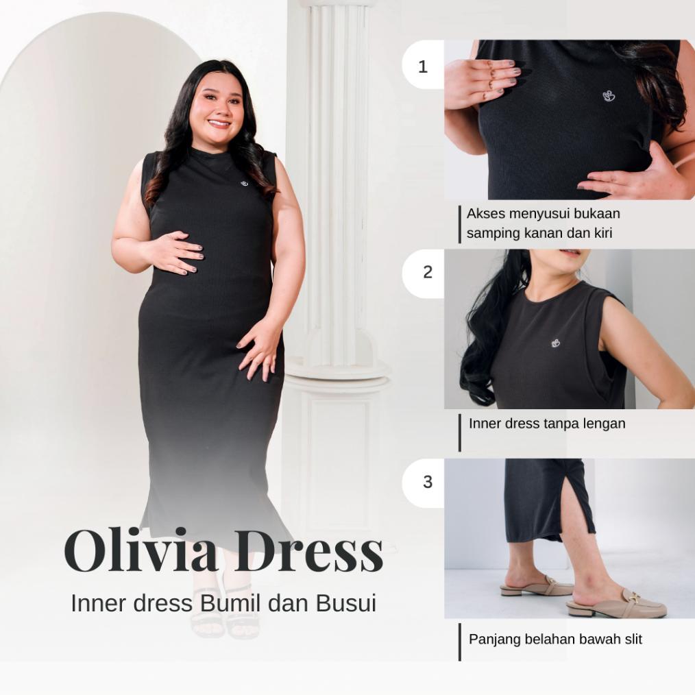 Sale Momiasi - Olivia Inner Dress Knit Premium - Sleeveless Inner Dress - Inner Dress Tanpa Lengan -