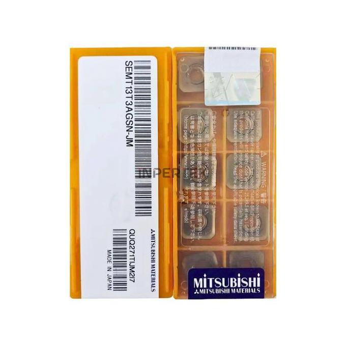 AKARA Insert SEMT 13T3 AGSN JM MITSUBISHI ORIGINAL Pahat Milling SEMT 13 T3 Mata SEMT13T3AGSN-M
