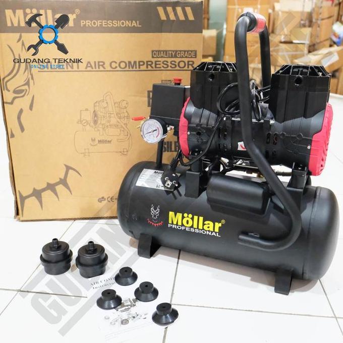 TERAR Mollar MLR-AC1515BPR Mesin Kompresor Compressor 15L Silent Oilless 1hp Mollar