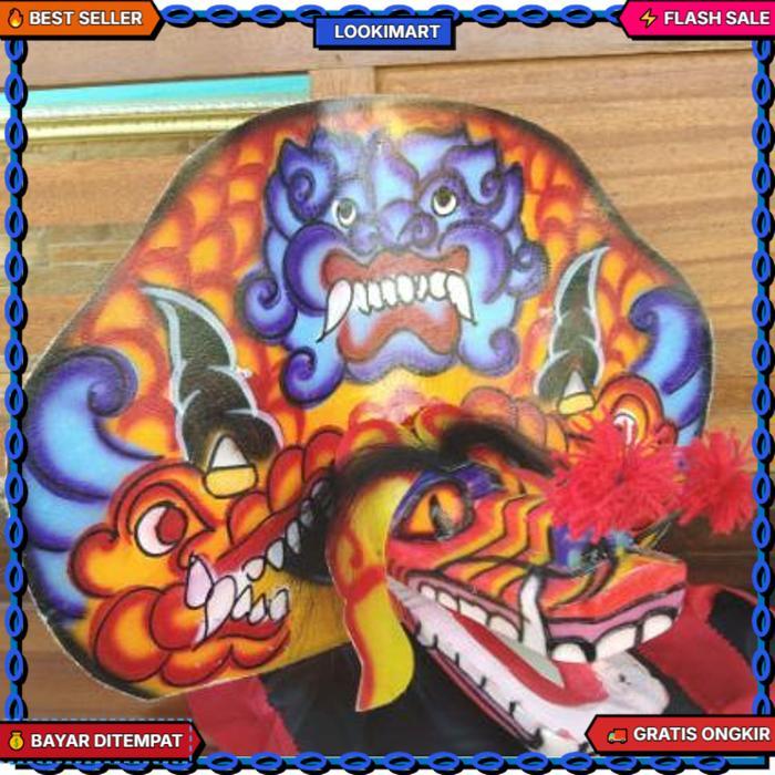Caplokan Devil  Premium Kepala Kayu Waru Barongan Jaranan Kuda Lumping Laris Manis