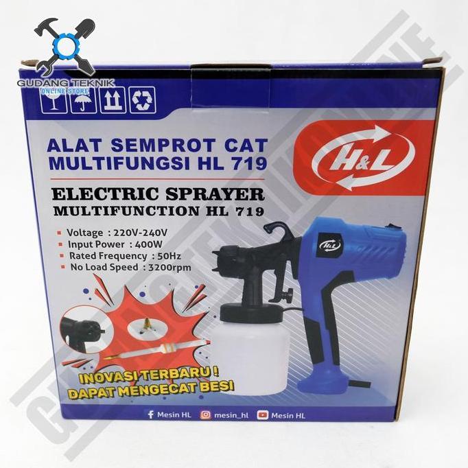 TERAR Elektric Spray Gun H&L HL 719 - Alat Semprot Cat Elektrik H&L HL719