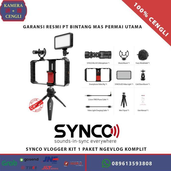 TERLARIS SYNCO VLOGGER KIT 1 / VLOG KIT WITH SMALLRLED MICROPHONE FULL SET