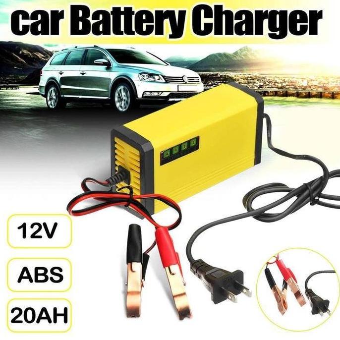 GARAVAR Charger Aki Portable 12V 2A Motor Mobil Cas Casan Aki Motor Charger Aki Motor 12v otomatis/C
