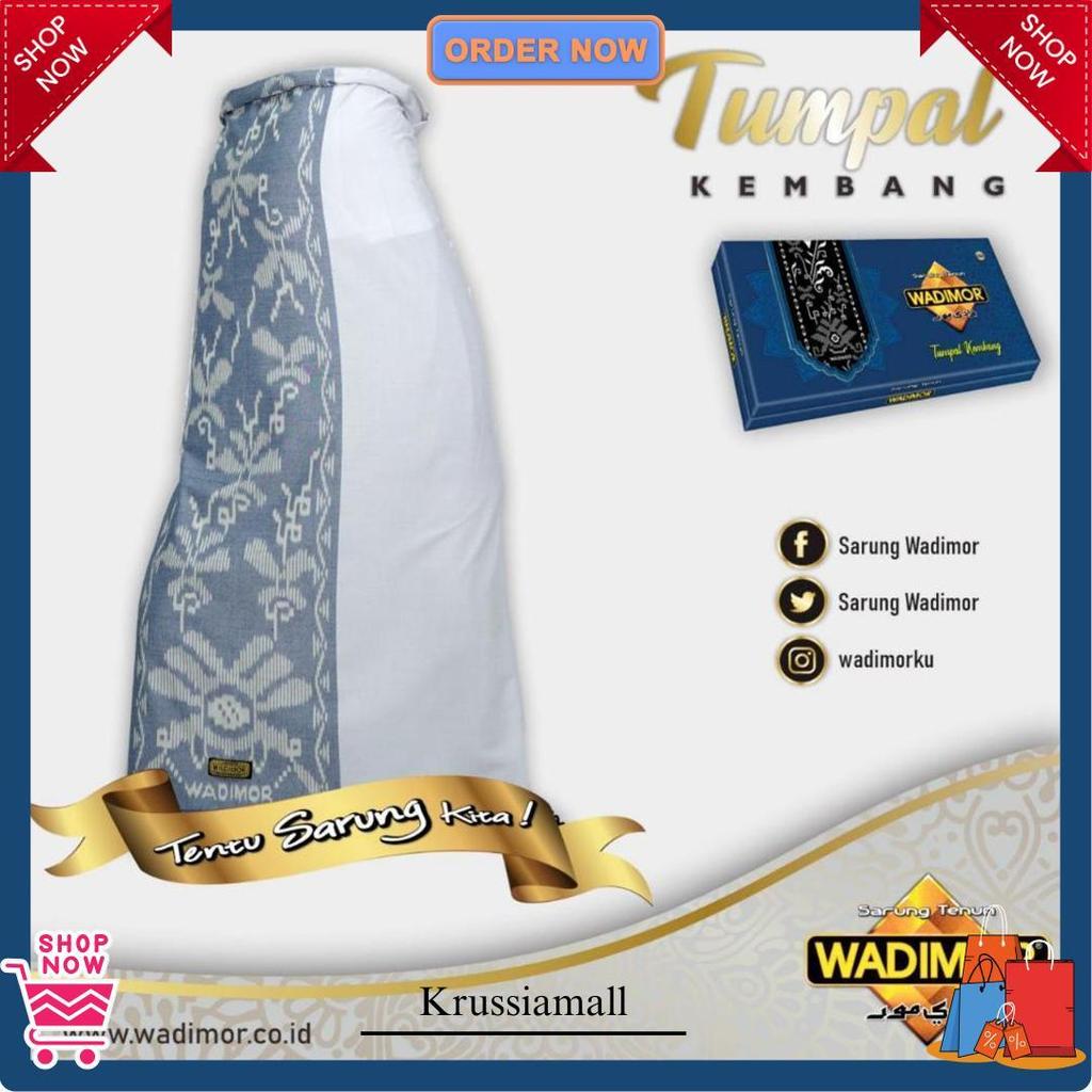 Sarung Wadimor Putih Tumpal Kembang Motif Bhs Cosmo Murah Meriah