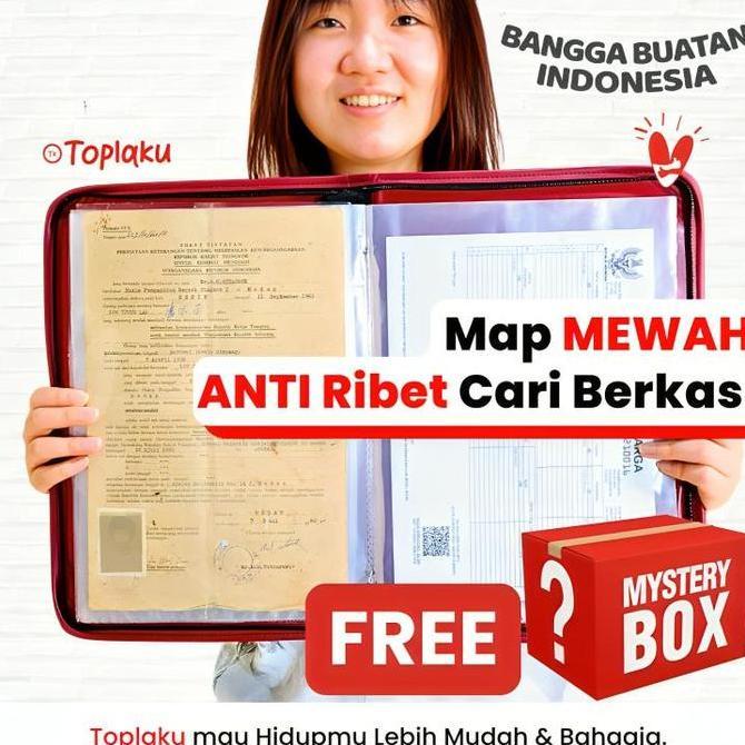 Dokumen Keeper Map Ijazah RESLETING ANTI AIR Document Clear Holder Plastik Tempat Berkas Folder F4