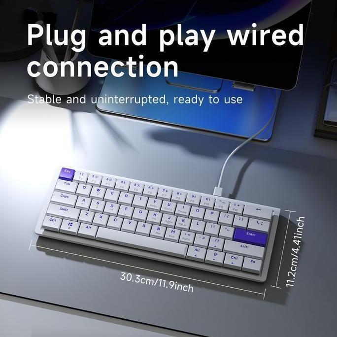 Ajazz X Nacodex NKL61 / NKL-61 Mechanical Gaming Keyboard Wired Low Profile (TERBAIK) (TERBARU) (TER