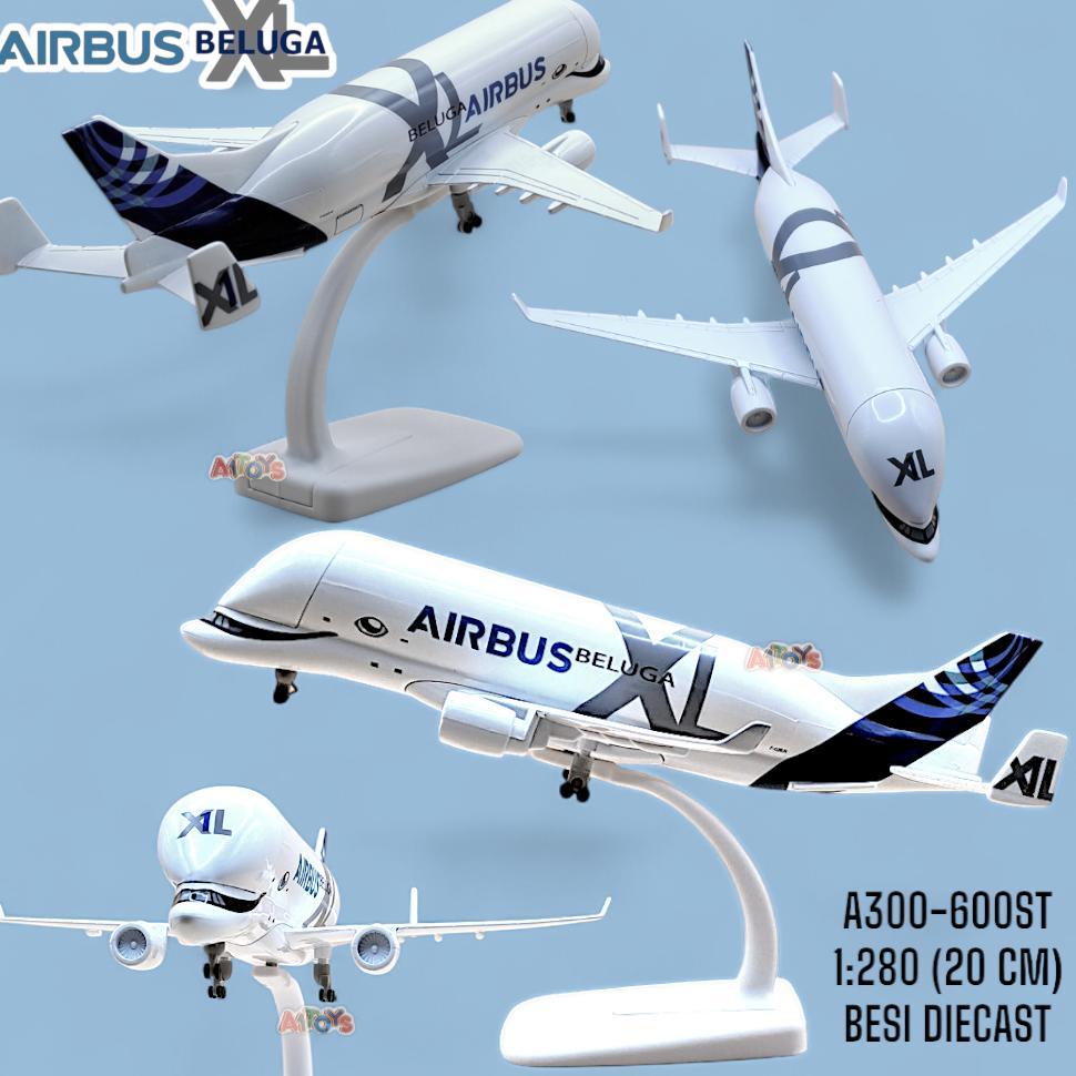 READY STOCK Diecast pesawat Beluga XL diecast pesawat besi diecast pesawat terbang Beluga mainan pes