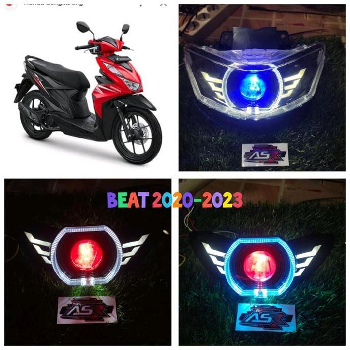 REFLEKTOR LAMPU DEPAN SET BEAT NEW DELUXE GEN 1 K1A BILED BILLED ALA ALA 4.5 INCH MOTIF ALIS KEREN B