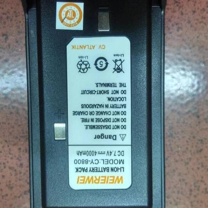 TERLARIS BATERAI CY-8800 WEIRWEI ORI BARU BATRE HANDIE TALKIE CY8800