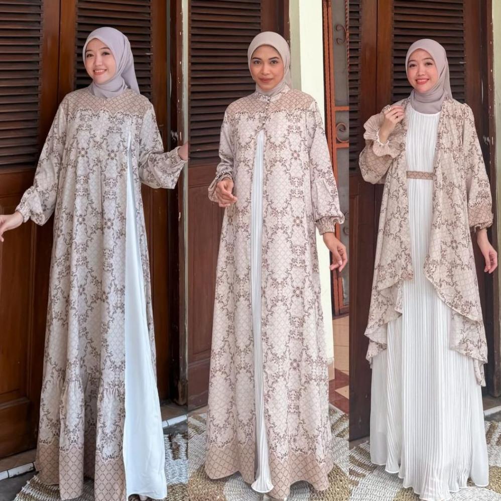 Kualitas Super Joley Cloth - Raya Series Marsya Dress Lebaran 2026 Terbaru Elegant Baju Seragaman Ke