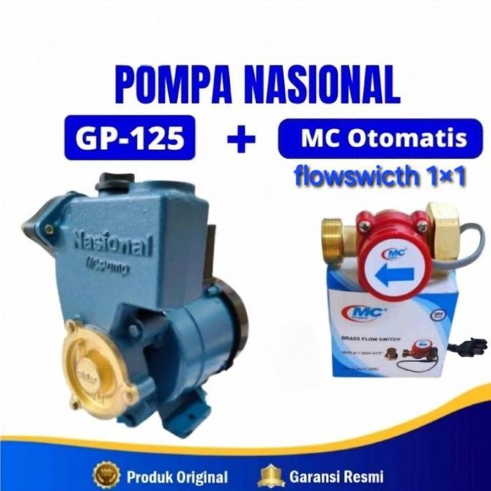 POMPA AIR NASIONAL MCPUMP GP 125 OTOMATIS PENDORONG BOSTER FLOWSWICTH MCPUMP 11 HARGA SPESIAL