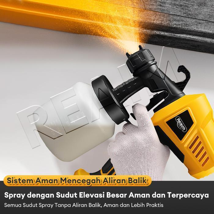 REAIM SPRAY GUN LISTRIK MESIN CAT SEMPROT 450W 800ML SPRAYER CAT ELEKTRIK ALAT SEMPROT CAT PORTABLE 