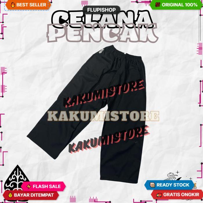 Celana Pencak Celana Silat Komprang Hitam Anak Dewasa Kualitas Premium