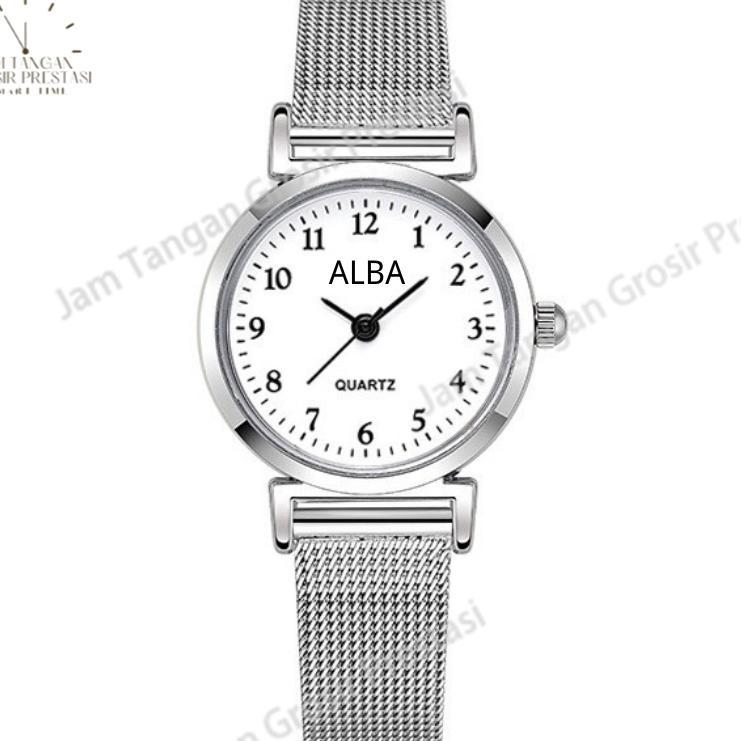 exclusive jam tangan stainless steel gaya untuk wanita analog / jam tangan stainless steel kecil ana