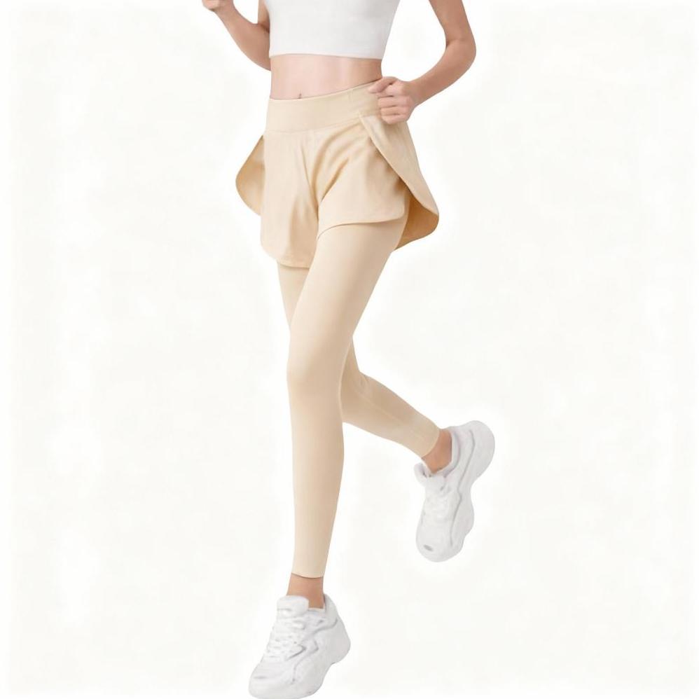 Premium Legging 2 In 1 Wanita Olahraga Zumba Lari Sepeda Senam Aerobik