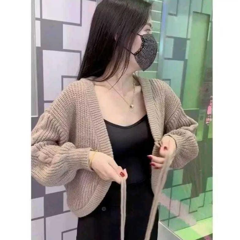Sale Bolero Tali Rajut Crop / Joly Sweater Tali Depan Rajut Wanita / Rajut Tali Depan