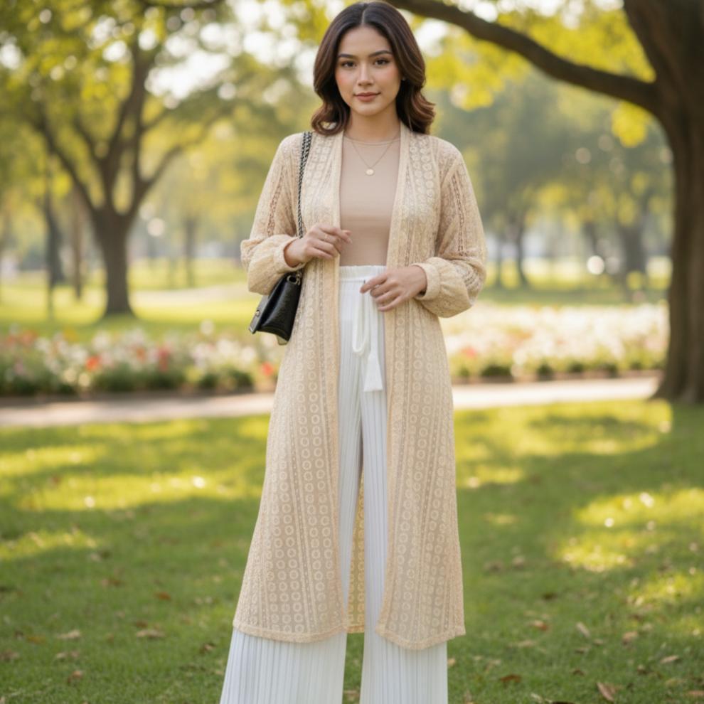 Discount Jasmin Long Outer Cardigan Lace/ Busana Pantai
