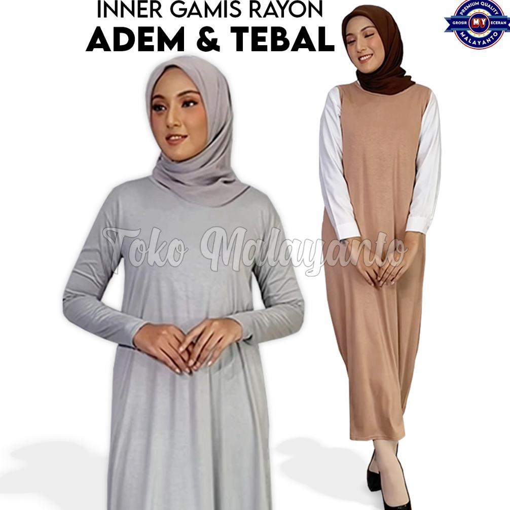 Promo Bulan Ini Inner Dress Premium Baju Manset Gamis Lengan Panjang Tanpa Tangan Buntung Wanita Ker