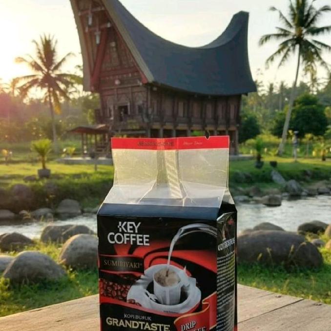 Key Coffee Toraja Sumibiyaki Drip Coffee - Bubuk Kopi Robusta 7gr x 10 Sachet, Mudah Seduh, Tanpa Am