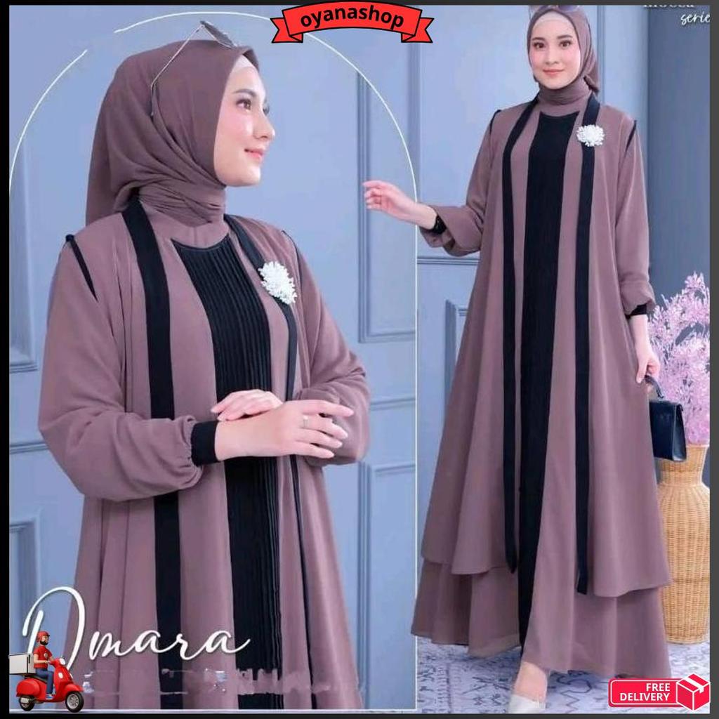 Gamis  Omaya  Lebaran Terbaru Pakaian Muslim Wanita Pengiriman Express